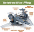 8 4-7 XDUOYJOY Military Airplane Toy, Army Toys Fighter Jet with Vehicles, Army Men Trucks Airplanes Helicopter Car