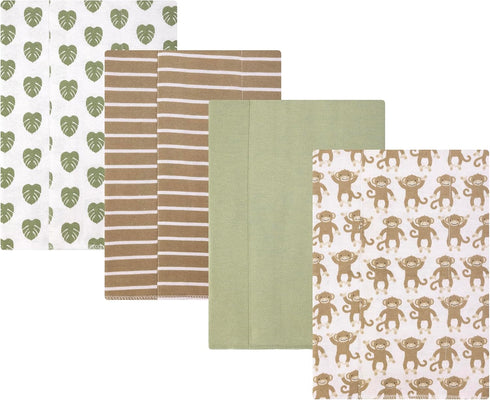 Hudson Baby Unisex Baby Cotton Flannel Burp Cloths
