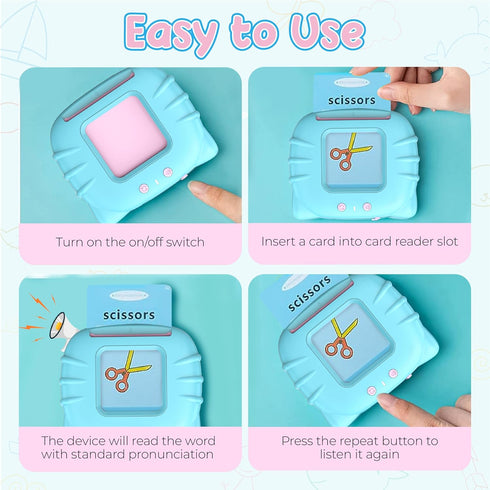 2 3 4 224 Toddler Toys Sight Words Talking Flash Cards for Ages Boys and Girls, Autism Sensory Toy for Autistic