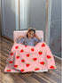 Pink Strawberry Baby Blanket - Super Soft Swaddle for Boys Girls - Cozy Receiving Blanket Stroller Throw 40x30 in for