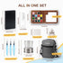 Drmukie Set 15-Color Set Mini Watercolor Paint All-in-One Walnut Wood Travel Watercolor Kit with Crossbody Bag Paint