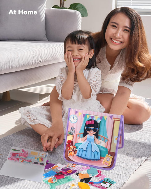 Set,Pretend 3+ CHEFAN Felt Dress-Up Dolls Play Dress Up Game with Felt Board, Outfit and Accessory Pieces,Perfect