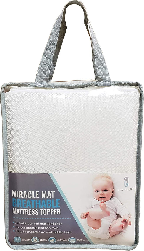 L.A. Baby Miracle Crib Mattress Topper - Breathable and Comfortable Design