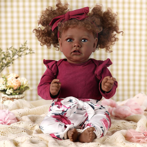 BABESIDE 3 Pcs Reborn Baby Doll Clothes for 17-22 Inch Dolls, Floral Pattern Accessories for Girls