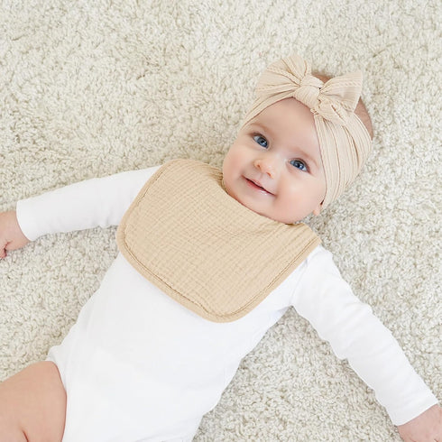 100% 10-Pack Cotton Muslin Baby Bibs Baby Drool Bibs for Unisex Baby Toddlers Infant Newborns Drooling and Teething