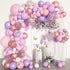 151PCS Pink Balloon Garland Arch Kit, Rose Gold White Pink and Purple Balloons for Birthday Party Decorations