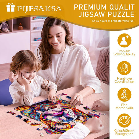 300 13.6 12.5in Wooden Puzzles for Adults - Advanced Bulldog Wood Puzzle, Unique Shape Wooden Jigsaw Puzzles