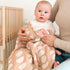 30 40 Crane Baby Blanket, Soft Cotton Jacquard Nursery and Stroller Blanket for Boys and Girls, Copper Moon Phase, x