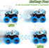 LODBY Dinosaur Trucks Toys for Kids 3-5 Years, Friction Powered Dino Vehicles for Outdoor Play