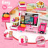 Playset, Kids Cash Register Toy Toddler Prentend Play Store with Real Calculator Cash Register with Scanner/Credit