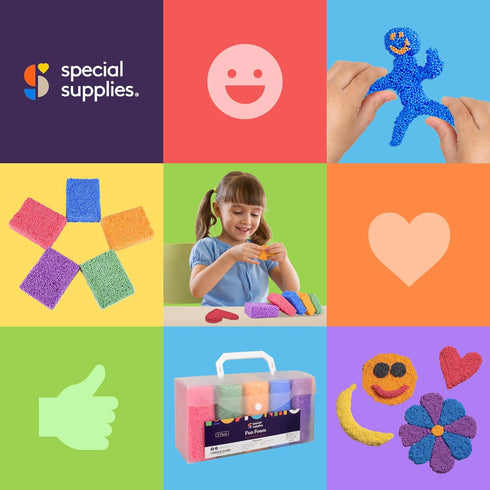 Special Supplies Fun Foam Modeling Foam Beads Play Kit, Children’s Educational Clay for Arts and Crafts, 5-Pack