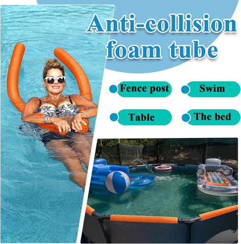 2 40 Inch 4.1 Inch Swimming Hanaive Pcs Jumbo Pool Foam Noodles Bulk x Large Noodles Tube Hollow Core Swim Noodle