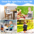 Toddler Booster Seat for Kitchen Chair Dining Table, PU Waterproof Strong Support Portable Booster Chair for Toddlers