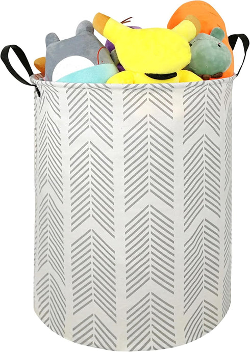 Round Laundry Hamper Storage Basket Organizer for Clothes and Toys with Handles, Gift Basket for Kids