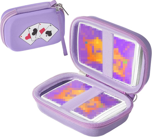 Hard Portability Playing Card Travel Case, Compatible with Set Enterprises FiveCrowns Game, Protective Organizer