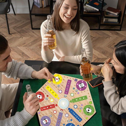 Extguds 6 4 6 30 1 1 Fast Track Marble Board Game, Wahoo Board Game Double Sided Painted, Fast Track Board Games