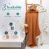 32x32 inches 100% 6-Layer Pack 2 Chungie Soft Muslin Hooded Baby Towels Cotton, Breathable Newborn Bath Towels