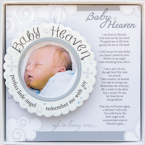 The Grandparent Gift Baby Heaven Infant Loss or Miscarriage Gift, Mini Photo Frame or Hanging Ornament with Sentiment