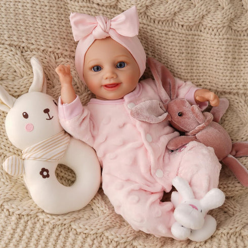 12 Inch Set 3+ BABESIDE Lifelike Reborn Baby Dolls Realistic Baby Doll Sweet Full Vinyl Real Life Baby Dolls Cute Girl
