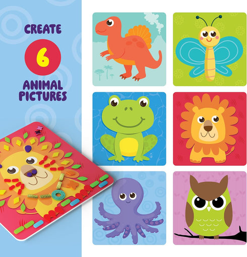 3-5 4-6 3 4 5 6 4 Dan&Darci Foam Sticker Art Craft for Kids - Toddler Arts & Crafts for Ages - Boys Birthday Gift - DIY