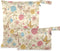 Burbuja Floral Butterfly Wet Dry Bags for Baby Cloth Diaper 2 Pack, Waterproof