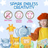 12 3-8 TinyGeeks Water Drop Crayons - Non Toxic Crayons for Toddlers - Washable, Easy To Hold - For Toddlers, Kids Ages