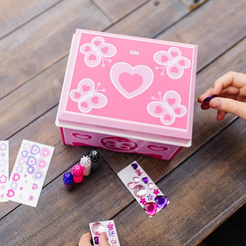 Melissa & Doug Created by Me! Wooden Jewelry Box Craft Kit