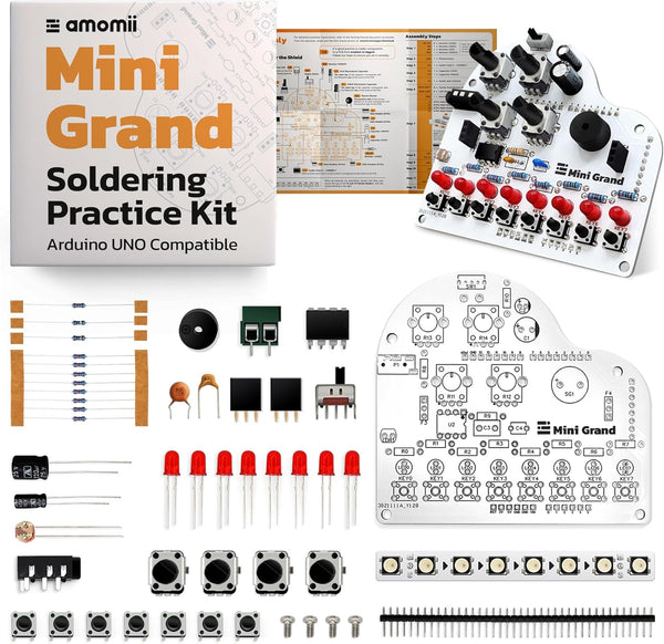 amomii Mini Grand - Soldering Practice Kit for Arduino UNO, DIY Electronic Musical