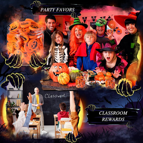 114 Pack Halloween Pumpkin Eraser Bulk, Mini Pumpkin Erasers for Kids Pencil Erasers and Halloween Party Favors