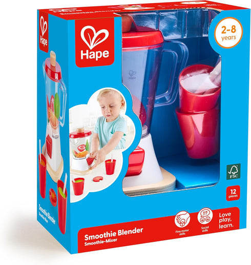 Set Hape Smoothie Blender | Multicolor Kitchen Smoothie Machine Play Complete with Cups & Straws