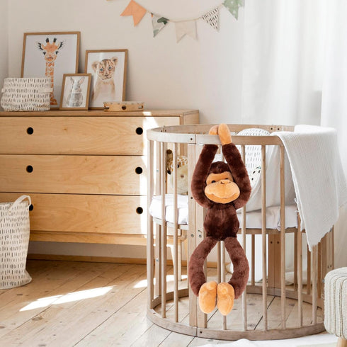 ArtCreativity Long Arm Plush Monkey, 23 Inch Hanging Monkey, Ultra Soft Stuffed Animal for Kids, Cute Nursery Décor