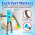 12-Pack Telescopic Suction Cup Robot Toys Shape Changing Educational Fidget Toys Sensory Toys ADHD Autistic Stimulating