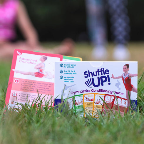 70+ 2 Shuffle Up Gymnastics Card Games - Fun & Active Skills Cards for Kids, Fitness Cards Develop Fundamentals