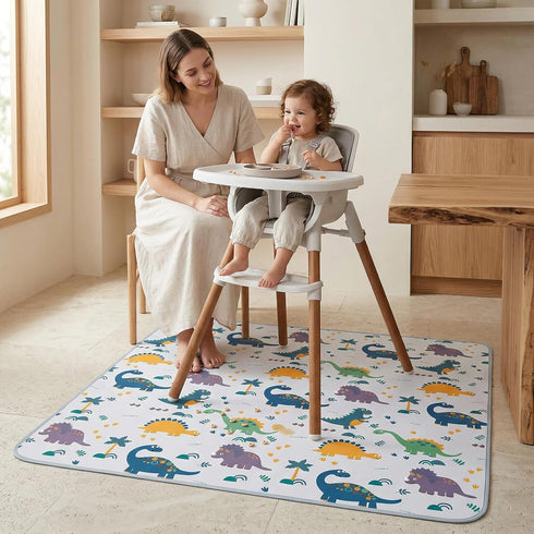 51" Splat Floor Mat for Under High Chair/Arts/Crafts by CLCROBD, Waterproof Anti-Slip Food Splash Spill Mess Mat