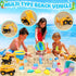 FHOZGECY 3 3 4-8 Beach Toys, Sand Toys for Kids Boys and Girls with Construction Vehicles, Collapsible Bucket, Sand