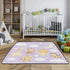 siphylline 50'' 50'' Funny Giraffe Monkey Purple Lilac Soft Padded Baby Gym & Activity Mat for Floor Lightweight Infant