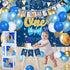 YHFNDIYS 1st Baby Boy Birthday Decorations, Baby First Birthday Decorations for Boy,Boys First Birthday Party Supplies