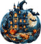 Wooden Jigsaw Puzzles, Unique Shape Halloween Pumpkin, Wooden Puzzles for Adults & Kids, Family Gifts