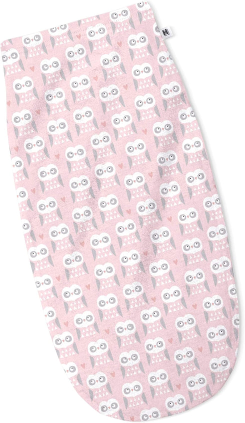 Henry Hunter Baby Swaddle Sack, Soft Stretchy Cotton Swaddles for Newborns, Pack of 3, 0-3 Months, Flower, Owl, Light