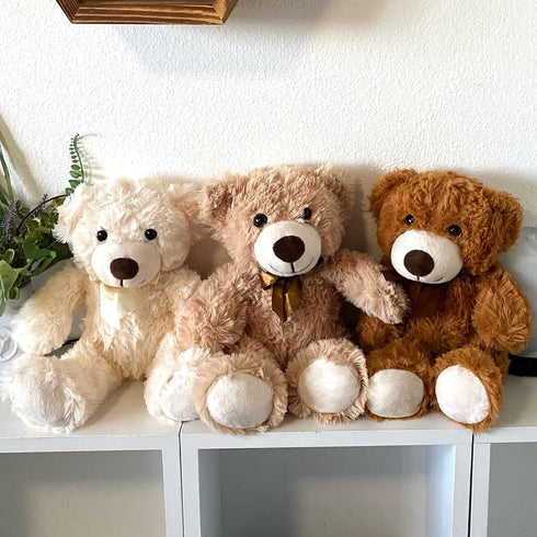 MorisMos 3 Packs Teddy Bears Bulk - Cute Small Plush Toys for Kids, 14 Inches