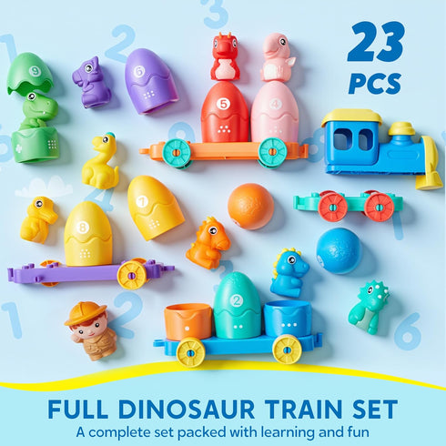 1 2 3 Counting, 9 Play-Act Learning Toy for Toddlers Years Old, Matching & Sorting Montessori Learning Dinosaur Train