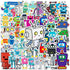 Jictegb 50 Pcs Cartoon Robot Stickers - Fun Robot Characters Designs, Premium PVC, Removable & Reusable, for Kids