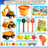 2 Bucket,3 Truck,2 Shovel,2 3-10 HUITEM Beach Toys for Kids, Sand Toys with Collapsible Beach Dump Sunglasses,Ocean