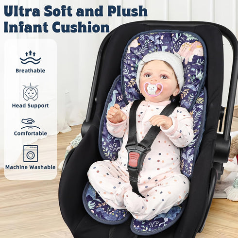 2-in-1 Pea Pod Infant Car Seat Insert Baby Car Seat Head & Body Support for Newborns abaoys Preemie Carseat Stroller