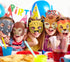 Blulu 16 Pcs Safari Animal Masks for Kids, Jungle Zoo Animals Cartoon Masks for Birthday Party Decorations