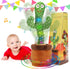 Emoin Dancing Cactus Toy, Cute Plushies Talking Baby Toy for 0-6 Months, Sensory Musical Toy for Babies