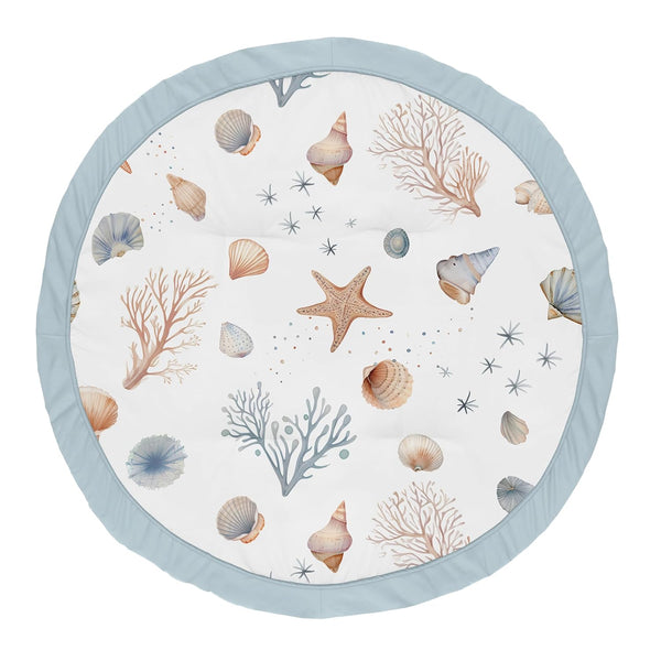 Sweet Jojo Designs Ocean Seashells Boy, Girl, Unisex/Gender Neutral Baby Play Mat