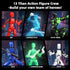 BOZOBO 13 Set, 6PCS 13 3D 3-8 Luminous Action Figure Robot Action Figure Titan Printed Toys Articulated, for Modeling