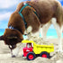100% 11.25" 6.5" 7.25" 3+ The Big Dig Dump Truck | Made of Recycled Plastic | Long x Wide x Tall | Red and Yellow |