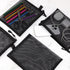yuntop 6 (A5) PCS Mesh Pouch, Black Nylon Mesh Cosmetic Zipper Bags for Home Office Purse Diaper Bag